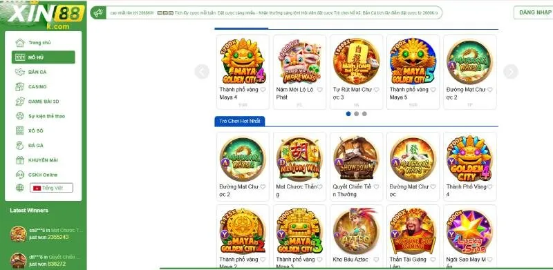 Kho game quay hũ đổi thưởng